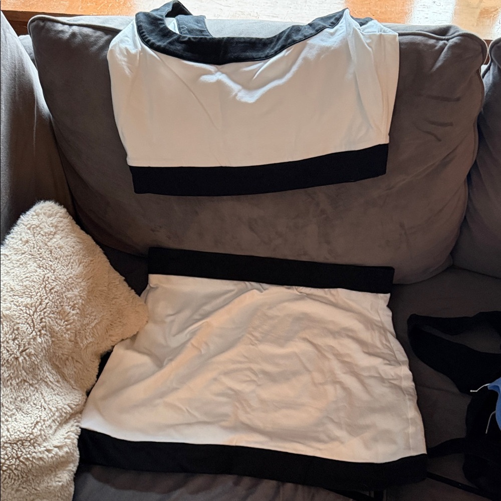 Express Black and White Women's Top and Skirt Set